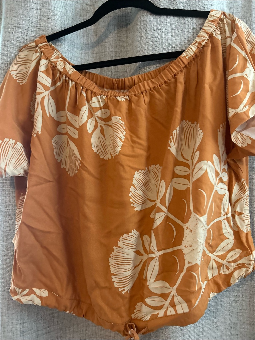 NEW Women's Off-Shoulder Ohia Top in Rust